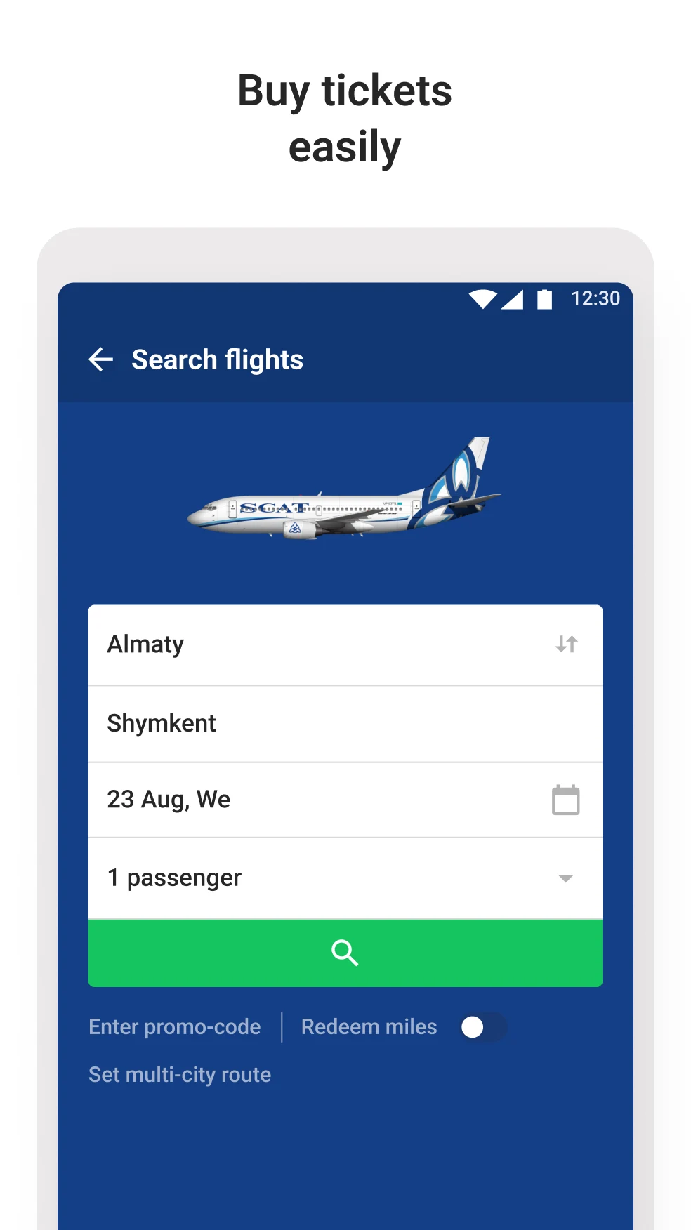 SCAT Airlines: Авиабилеты screenshot